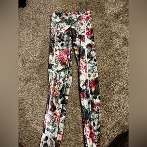 Labellamafia floralSkull Print Pants